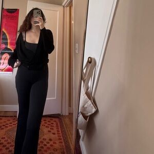 Banana Republic Black Drape Front Cardigan